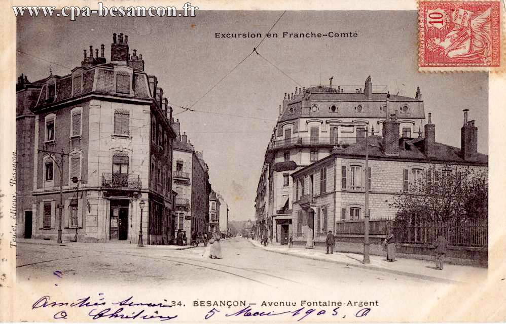 Excursion en Franche-Comté 34. BESANÇON - Avenue Fontaine-Argent